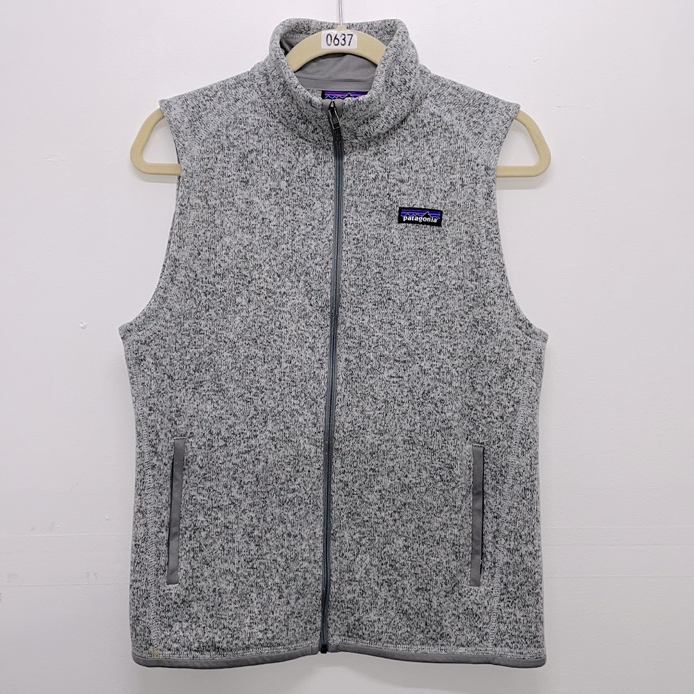 Womens Patagonia light gray heathered vest Sz medium